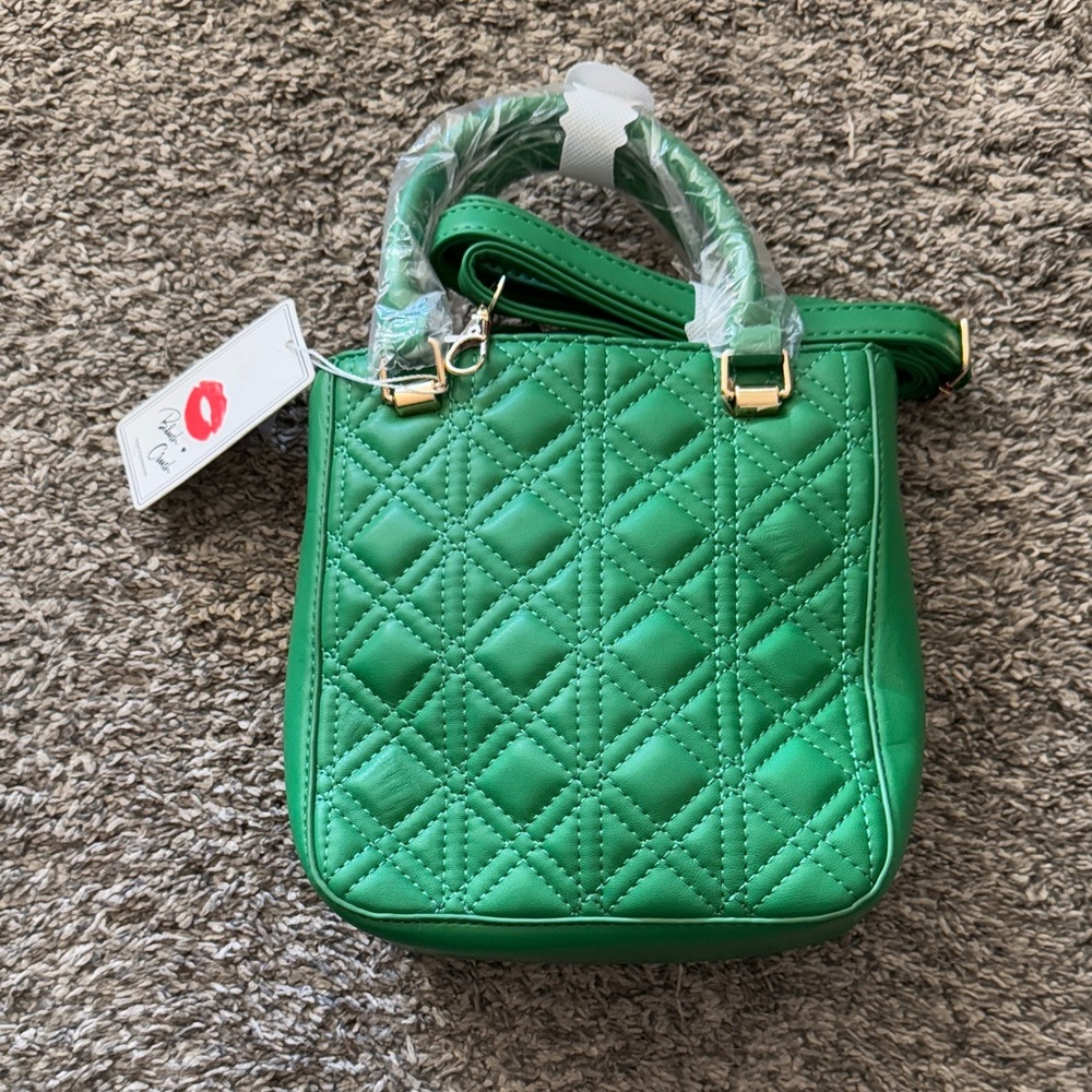 Green Quilted Handbag